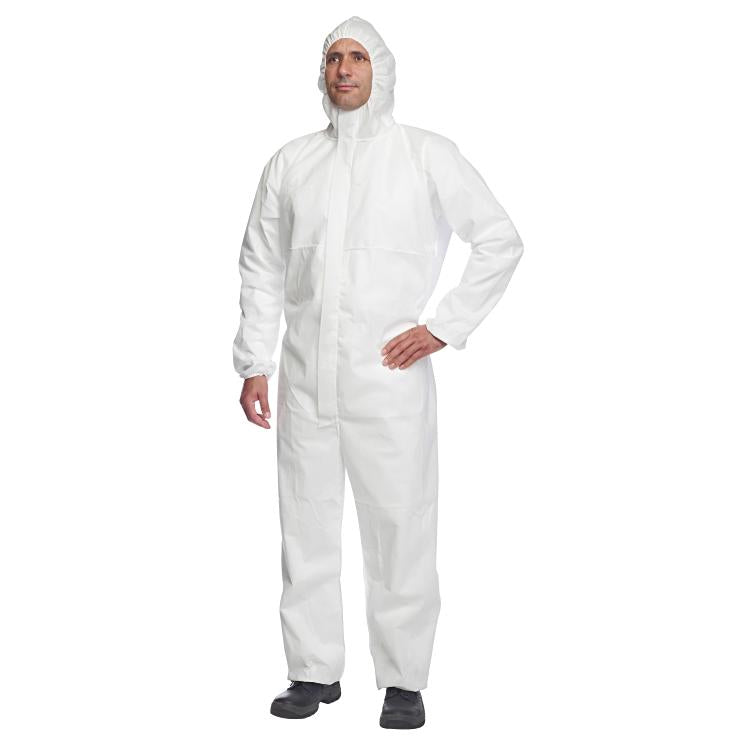 ProShield 20 Gr. M-XXL  weiss mit Kapuze , Gummizügen aus SMS