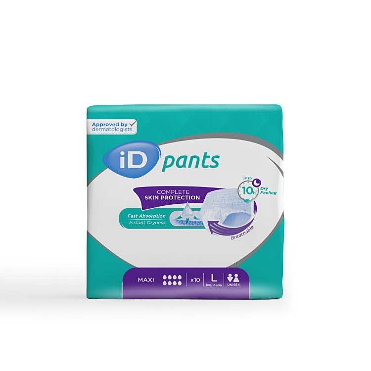 iD Pants Maxi Large 10 Stk / Beutel Lila 2200ml Taille 100-145 cm