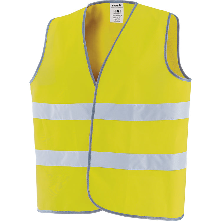 NERI NEW WAY, Einheitsgrösse Warnweste mit Klettverschluss Polyester, gelb