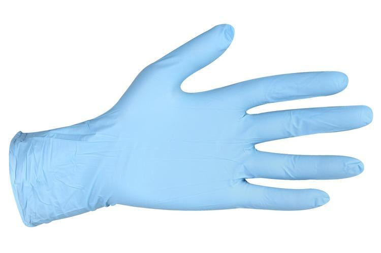 Nitril Strong Blue S-XXL Dispenser à 100 Stk blau, puderfrei, texturiert,