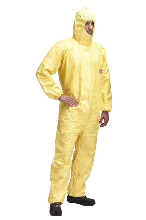 Tychem 2000 C Gr. S-3XL , gelb mit Kapuze, Daumenschlaufe, und Gummizügen