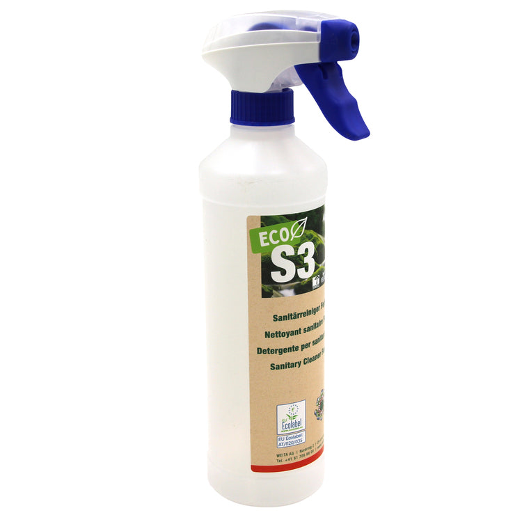 S3 ECO Sanitärreiniger forte Sprühflasche à 500ml Leerflasche