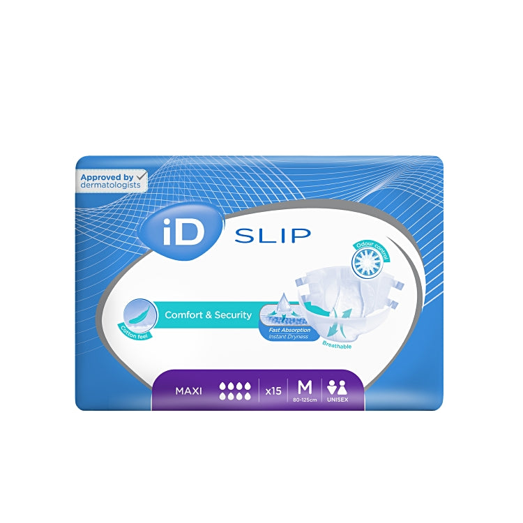 iD Slip Maxi M 15 Stk / Beutel Violet 3600ml Taillienumfang 80-125 cm