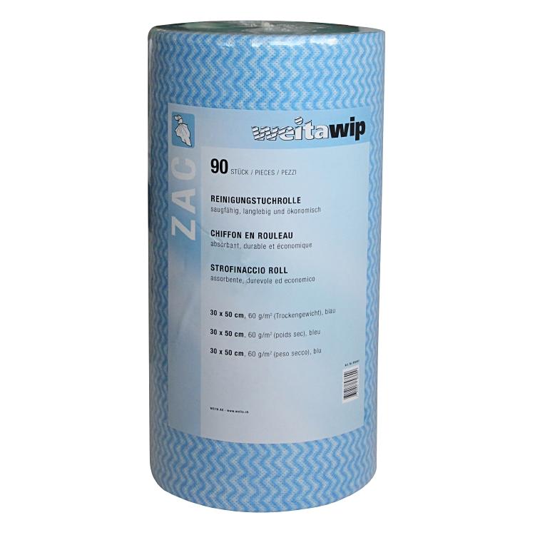 W-Wipe Blue 50x30cm 90 Tücher, 50 x 30cm, 60 gr/m2 50% Viscose, 50% Polyester