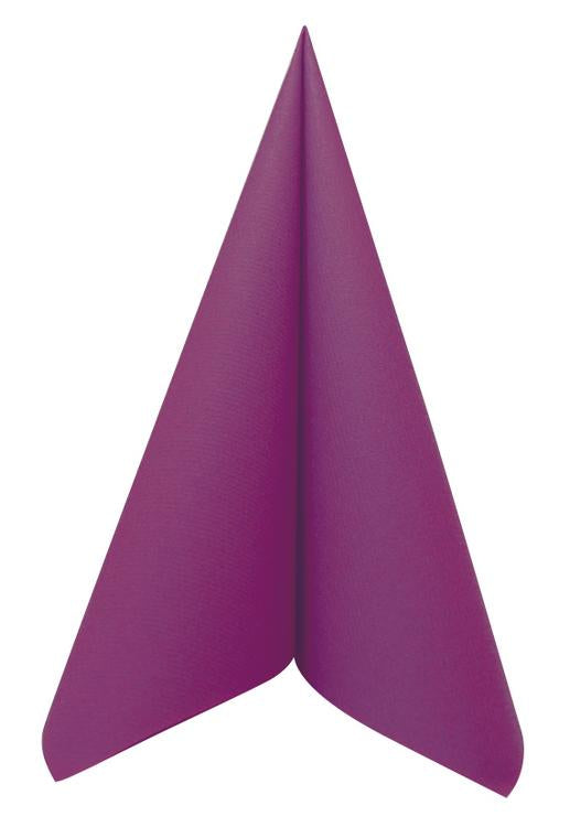 Serviette Surlys aubergine Karton à 8 x 50 = 400 Stück 40 x 40 cm, 1/4 Falz, Air