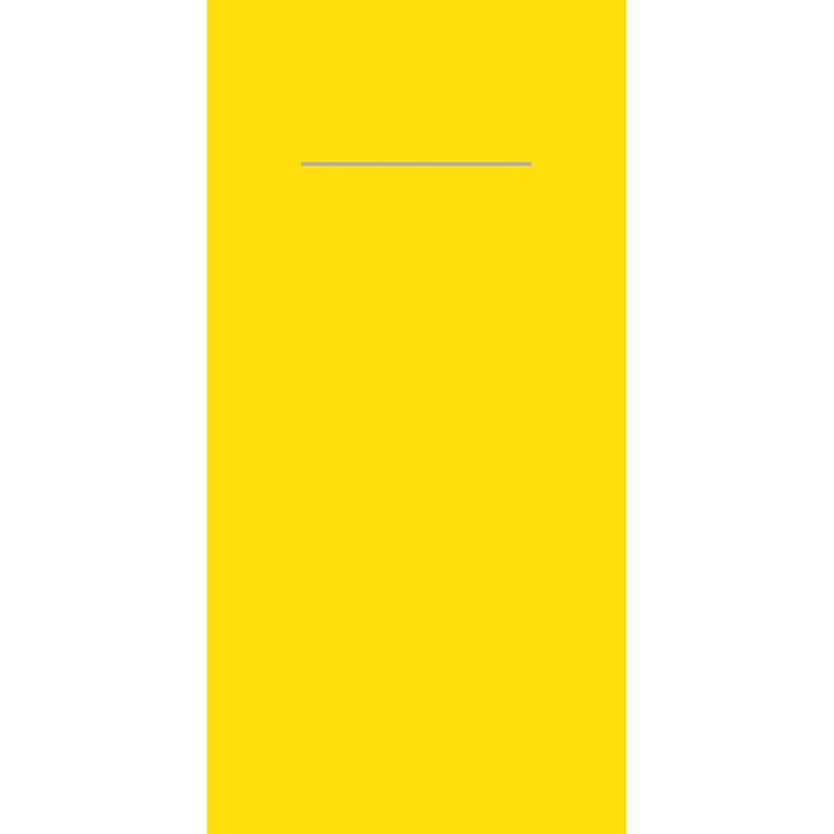 Pocket-Napkins: BASIC  GELB Pack à 75 Stück 40 x 40 cm 1/8 Falz Linclass