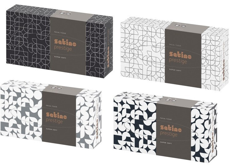 Kosmetiktücher Satino weiss Box 100 Tücher,weiss,Zellstoff 2-lagig, Z-Falz, 21x2