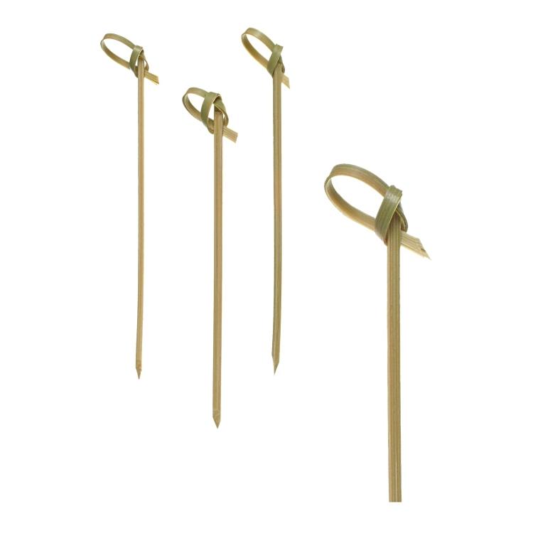 Fingerfood-Spiess KNOTEN PURE Pack à 250 Stk, Bambus, natur L 10 cm