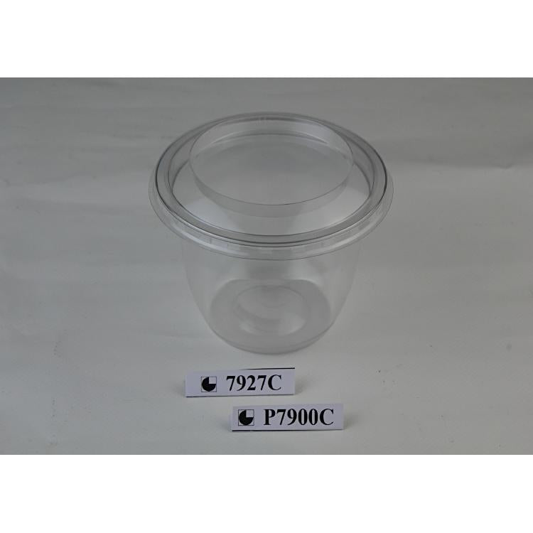 Deckel Portionsbecher 270ml Pack à 50 Stk, transparent RPET, H 13mm, D 101mm