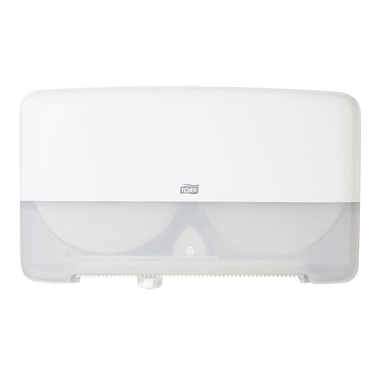 Toilettenpapierspender Tork Mini Jumbo Rollen, T2, weiss B 432, H 256, T 146 cm