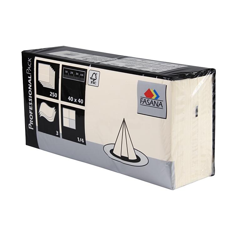 Servietten Fasana div. Farben Pack à 250 Stück 40 x 40 cm, 1/4 Falz 3 lag