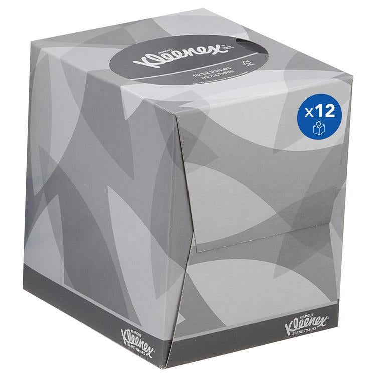 KLEENEX Kosmetiktücher Krt à 12 Box à 88 Tücher,weiss 21,1x20,1cm,2-lagig,Würfel