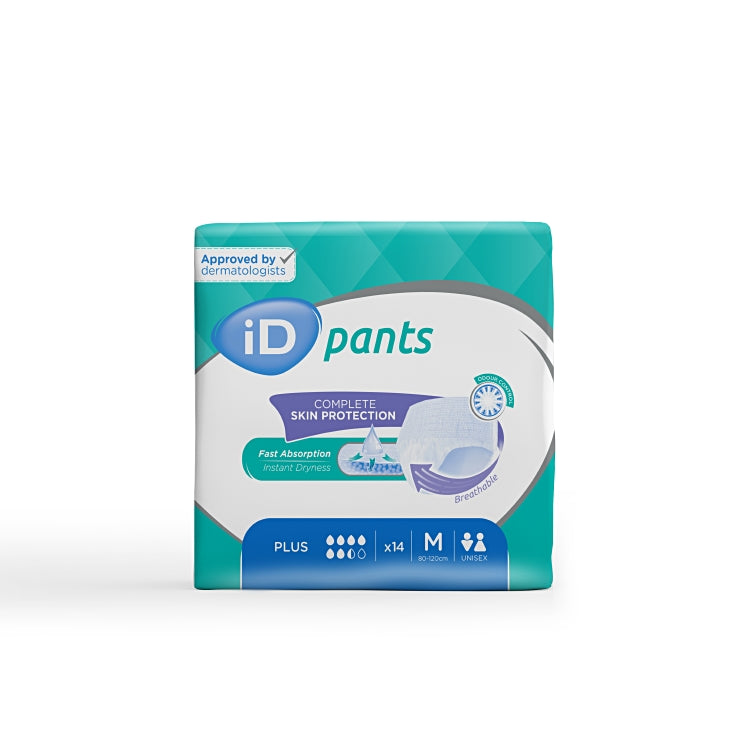 iD Pants Plus M 14 Stk / Beutel Blau 1460ml Taillenumfang 80-120 cm
