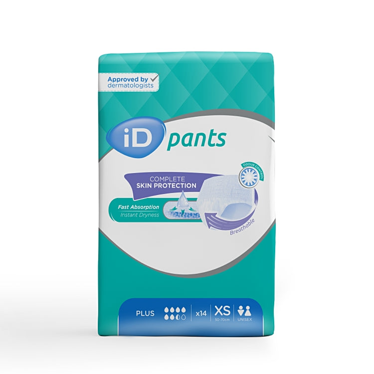 iD Pants Plus XS 14 Stk / Beutel Blau 1300ml Taillenumfang 50-70 cm