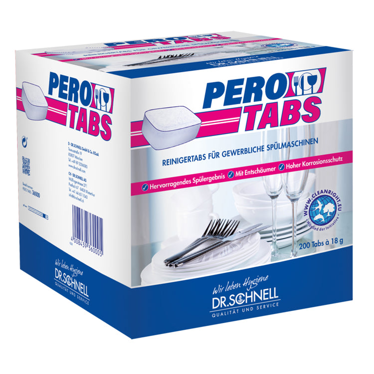 PERO TABS Packung 200 Tabs Karton à 200 Tabs für Geschirrspühlmaschinen