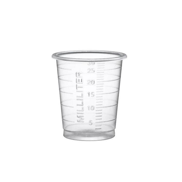 Medizinbecher ECO  transp 30ml Beutel à 80 Stk, PP Graduierung bis 30ml