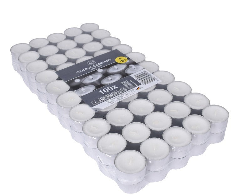 Teelichter Night Light H8 Pack à 100 Stk DM 39mm, H 22mm, 19gr