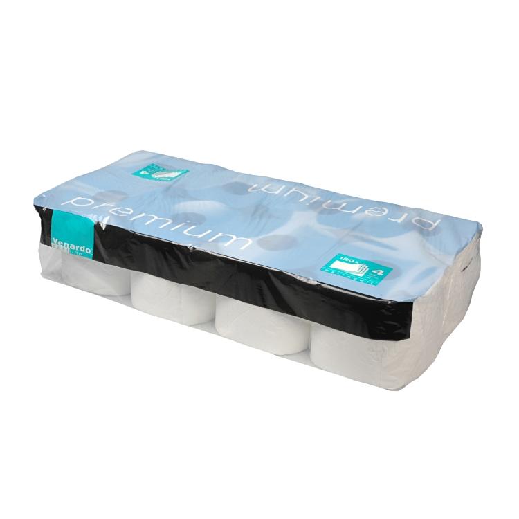 Toilettenpapier VenardoPremium Sack à 8 x 8 Rll. = 64 Rollen, Zellst.,4-lag,9.5x