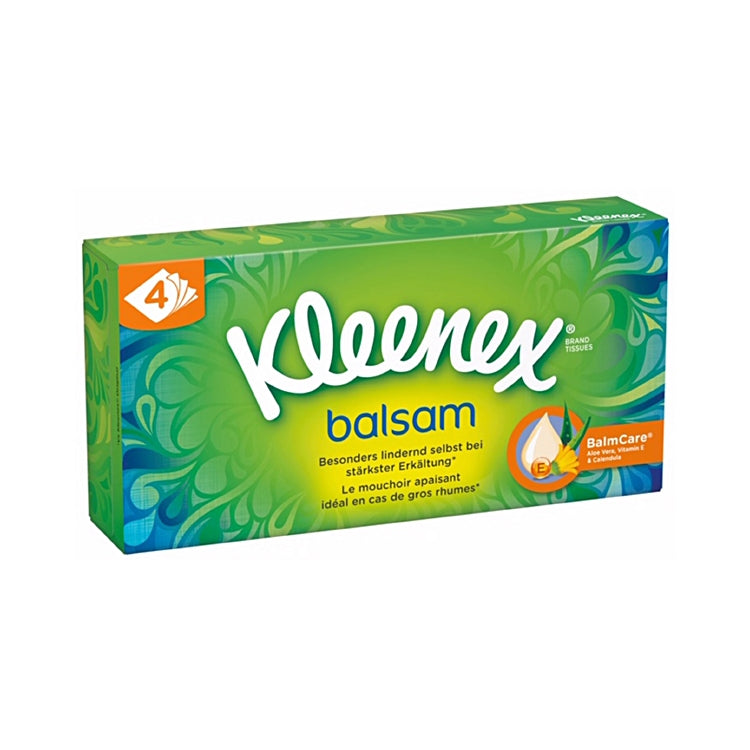Kleenex Balsam Kosmetiktücher Box à 56 Tücher, weiss Zellulose, 4 lagig