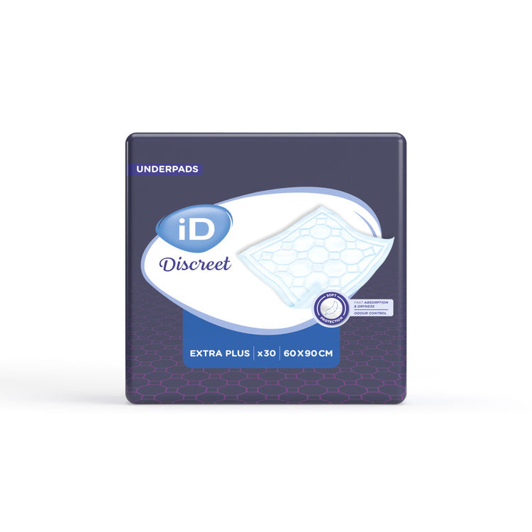 iD Discreet Extra Plus 60x90 Beutel à 30 Stk, blau, 1000ml Underpads
