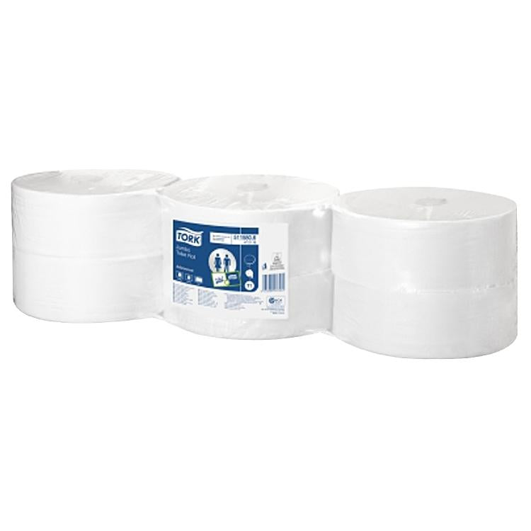 Tork Toilettenpapier Jumbo T1 Sack à 6 Rollen,DM 26cmx, 2lag 9.5x20cm,Maxi-Rll,w