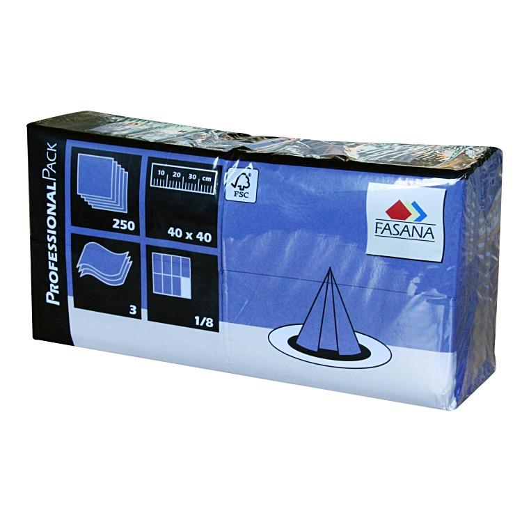 Servietten Fasana div. Farben Pack à 250 Stück 40x40cm,1/8 Kopffalz 3 lag