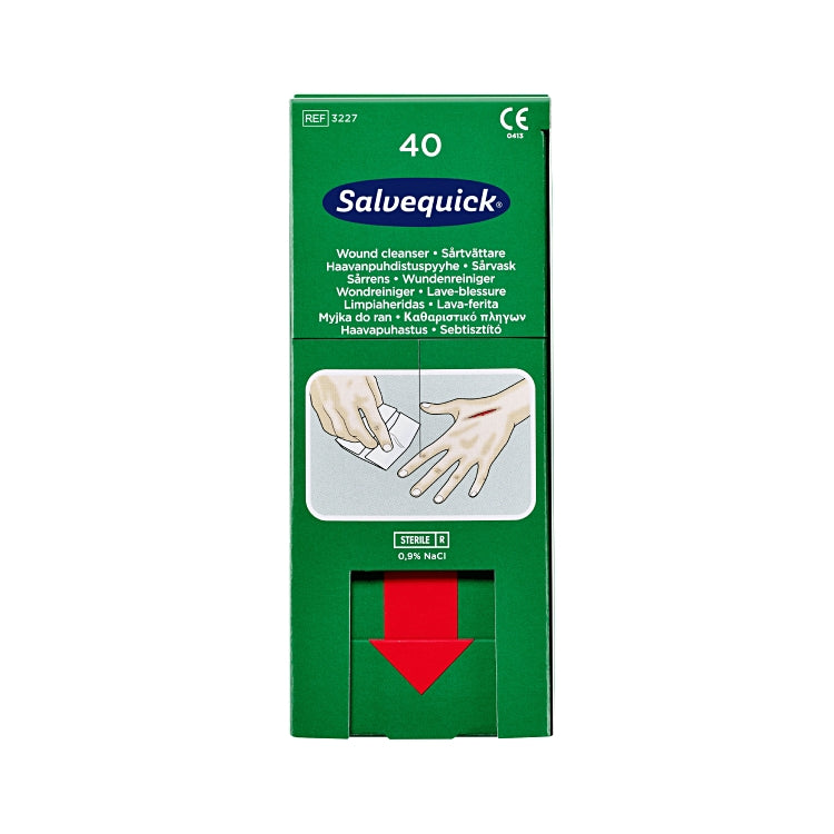 Salvequick Wundreiniger Disp. 40 Stück Einzelverpackt