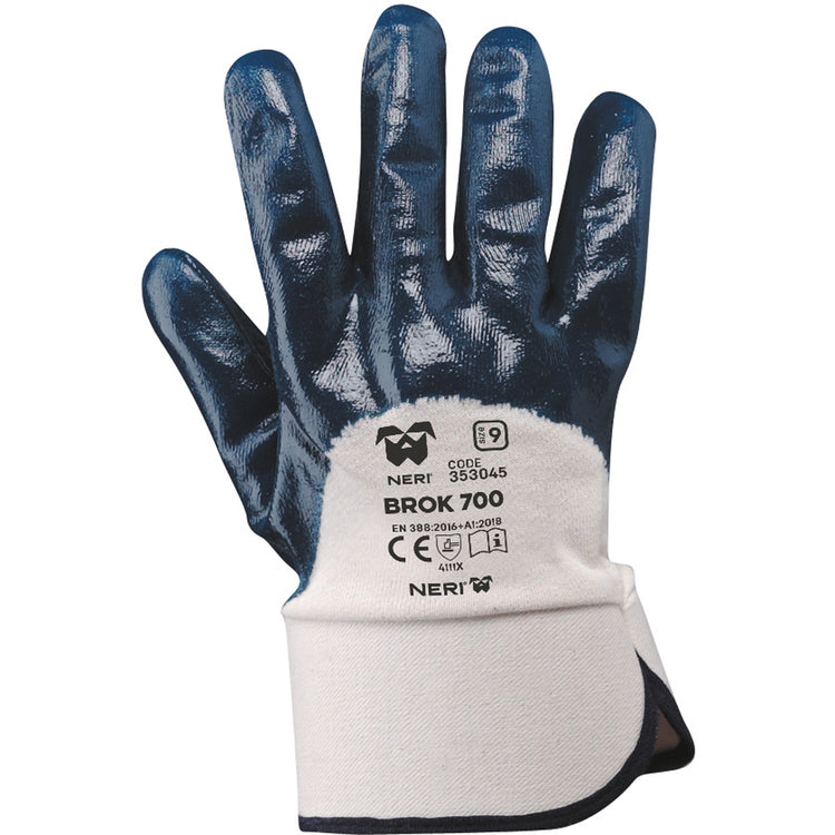 NERI BROK 700, Gr. 9-10 (L-XL) Mechanischer Schutzhandschuh 3/4 beschichtet