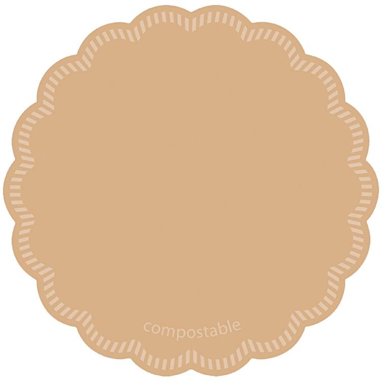 Deckchen BASIC: SAND Rand 25 Pack à 250 Stück 90 mm Tissue 9-lagig