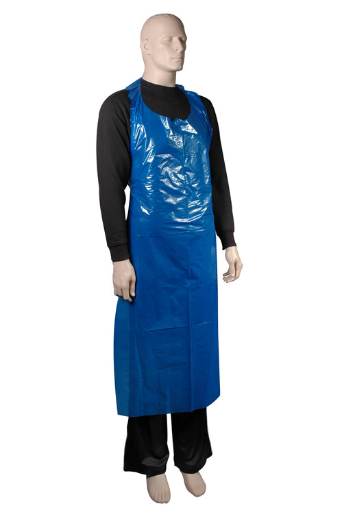 Schürzen 80x150cm 60my B Beutel à 50 Stk PE, blau, geblockt,