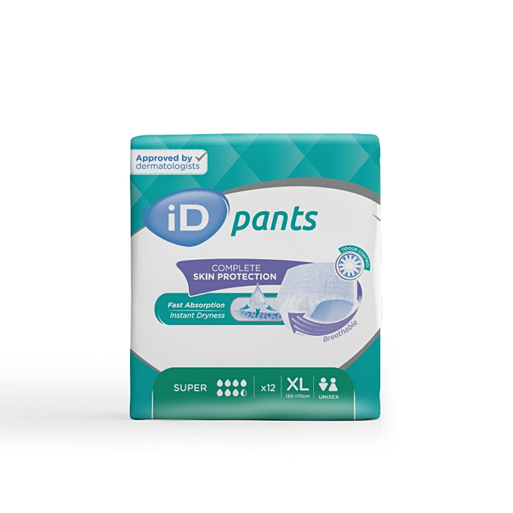 iD Pants Super XL 12 Stk / Beutel Grün 1950ml Taille 130-170cm