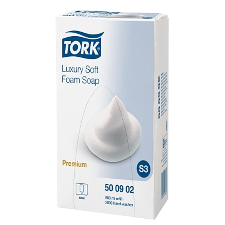 Tork luxuriöse Schaumseife S3 Krt. à 4 Flakons à 800 ml farblos, leicht parfümie
