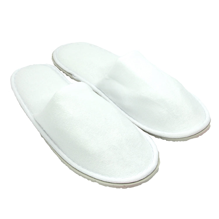Slipper Deluxe 29cm weiss geschlossen, Karton à 100 Paar Coralvlies, Antislipsoh