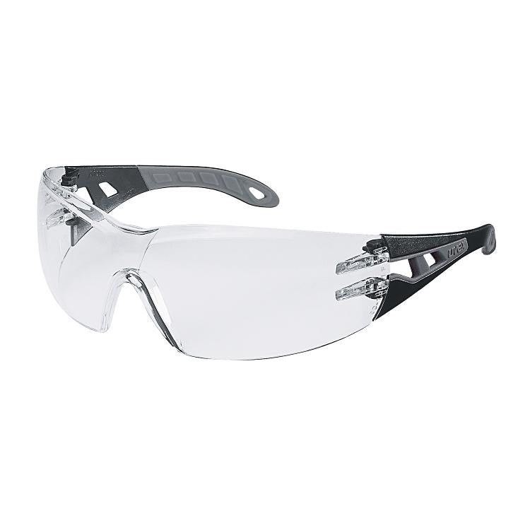 Uvex pheos Bügelbrille schwarz PC, schwarz/grau, transparent anti-kratz, anti-fo
