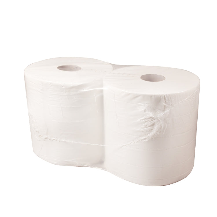 Putztuchrolle Zellulose Sack à 2 Rollen à 410 Meter weiss, 2-lagig, 29x38 cm