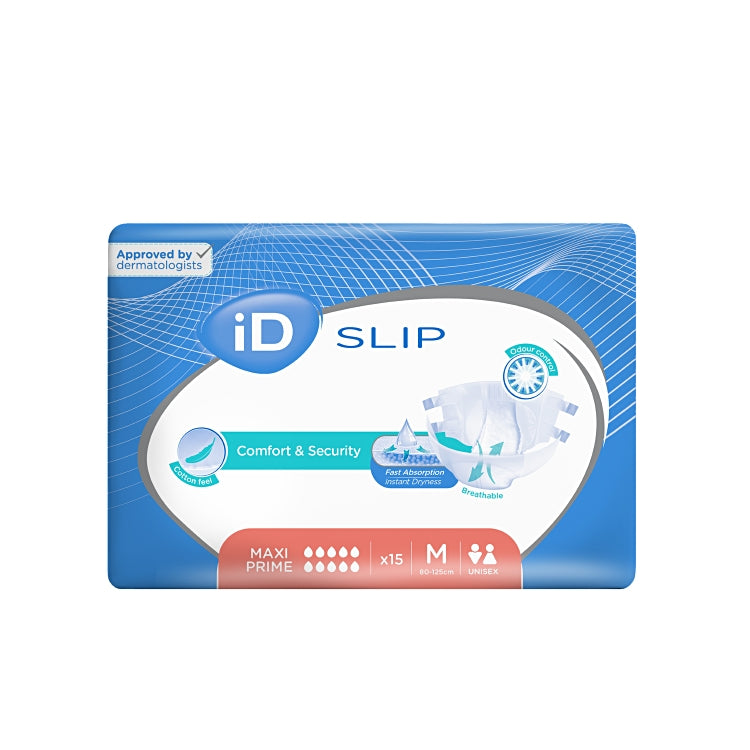 iD Slip Maxi Prime M 15 Stk / Beutel, 4100ml Taillienumfang 80-125 cm