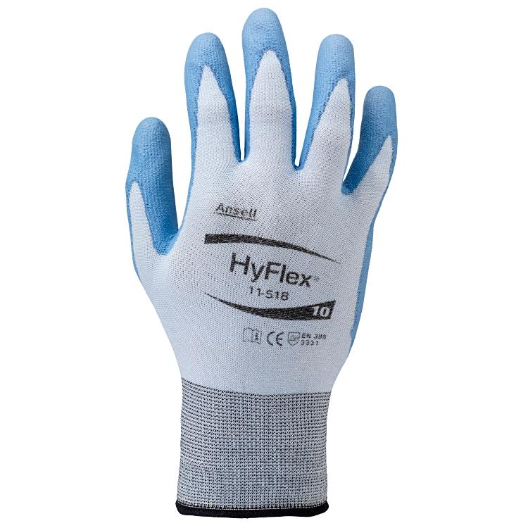 Hyflex 11-518/8 Gr. M-XXL Dyneema/PU blau, 24cm, 18 gauge