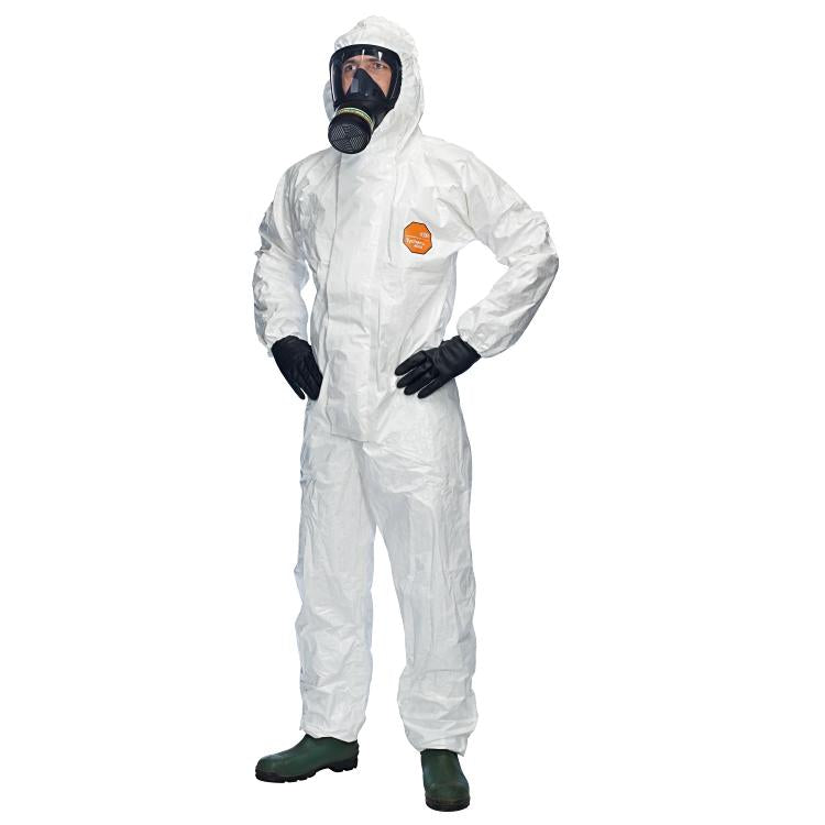 Tychem 4000 S,  XXL, weiss mit Kapuze, Daumenschlaufe, und Gummizügen