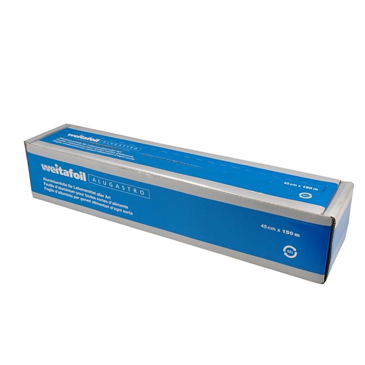 Alufolie  45cm ALU GASTRO Cutterbox à 45cm x 150 m 15 my