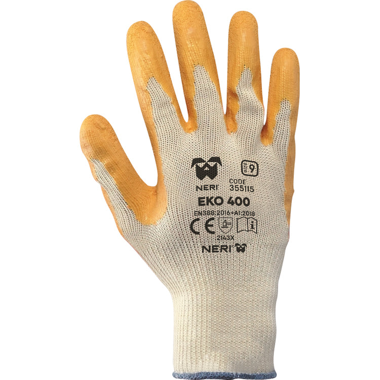 NERI EKO 400, Gr. 8-10 (M-XL) Mechanischer Schutzhandschuh Orange/gelb