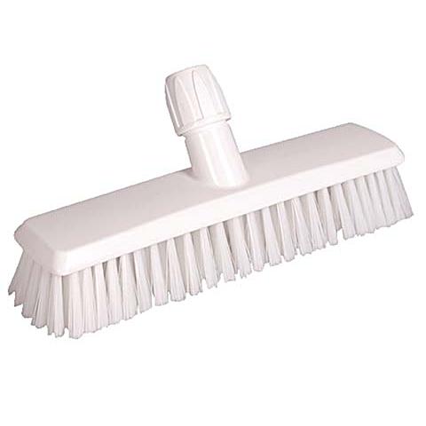 Hygiene-Schrubber 30 cm transparent, Körper: PP weiss Besatz: Polyester 0.5mm (h