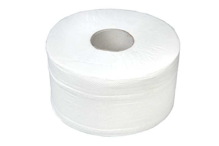 Toilettenpapier Jumbo Mini weiss, 2-lagig, Sack à 12 Rll. Cellulose, Breite 10cm
