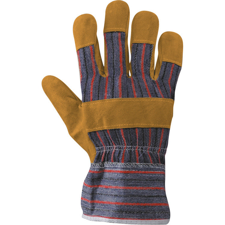 NERI 88CBS, Gr. 10 XL Lederhandschuhe, braun/blau Rindnarbenleder/BW-Drillich