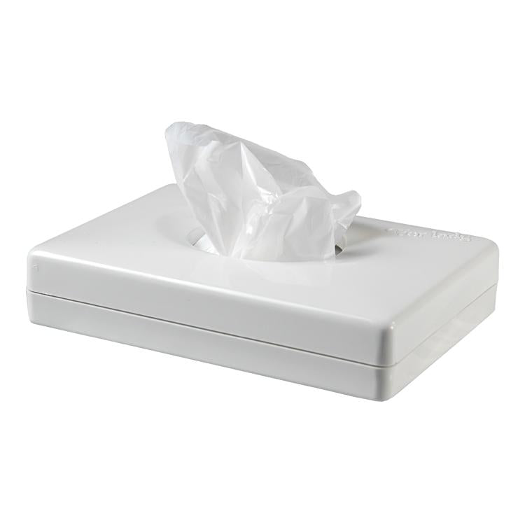 Spender für Hygiene-Beutel weiss, 135 x 95 x 32 mm
