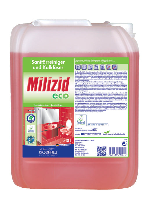 Milizid Eco 10L Kanister à 10L Sanitärreiniger und Kalklöser