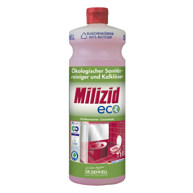 Milizid Eco 1L Flasche à 1L Sanitärreiniger und Kalklöser