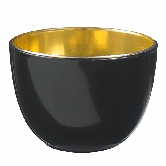 Schale Tulip 70ml Pack à 20 Stk., rund,  PS D 57mm, H 39mm, schwarz/gold