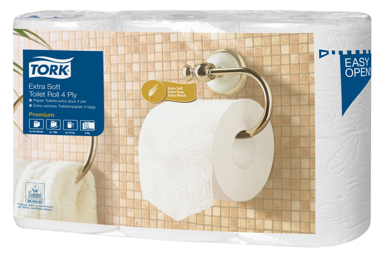 Toilettenpapier Tork Premium T4, Sack à 7 x 6 = 42 Rollen, 4 lagig, hochweiss, 1