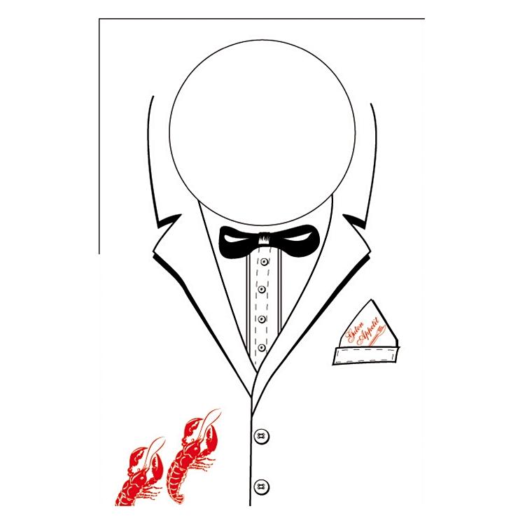 Jumbolätzchen Hummer deutsch Pack à 100 Stück 600 x 420 mm Vliesstoff