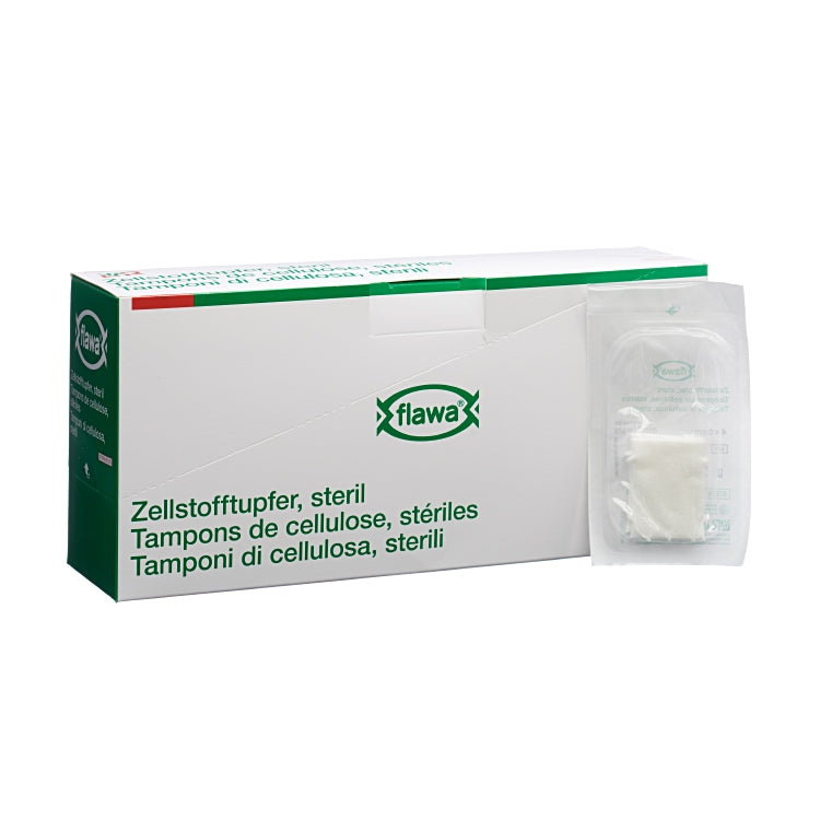 Zellstofftuper 4x5cm steril Dispenser à 70 Beutel 12-fach, Beutel à 2 Stk